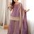 Dusty pink embroidered frendy silk kurta palazzo set with elegant dupatta for festive wear
