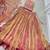pink carika silk blend chaniya choli with sequins & thread embroidery