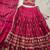 royal magenta silk blend Lehenga Choli set with Sequins & Thread Embroidery