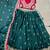 green silk blend Satin Lehenga Choli set with Sequins & Thread Embroidery