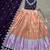 Peach Sequins Zari weaving Chaniya Choli 