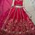 Pink silk blend Chaniya Choli with Sequins & Thread Embroidery 