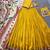 yellow paithani silk chaniya choli with zari work