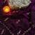 Purple Color beads work chiffon saree