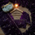 Purple Color beads work chiffon saree