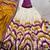 off white silk blend chaniya choli with printed work
