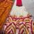 off white tussar  silk lehenga with tie and dye print