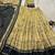 golden tussar silk blend lehenga choli with kalamkari print