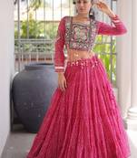 women bandhani print navratri lehenga choli with patchework set for women-full stitched free size