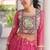 women bandhani print navratri lehenga choli with patchework set for women-full stitched free size