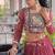 women bandhani print navratri lehenga choli with patchework set for women-full stitched free size