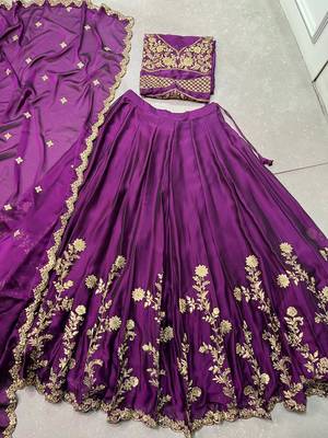 Designer Rangoli Silk Embroidery Work Chaniya Choli Set 6