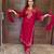 Rani Pink Embroidery And Thread Work Silk Blend Salwar Suit
