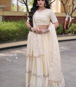 Women Embroidery Zari Sequins-work Navratri Lehenga Choli Set 