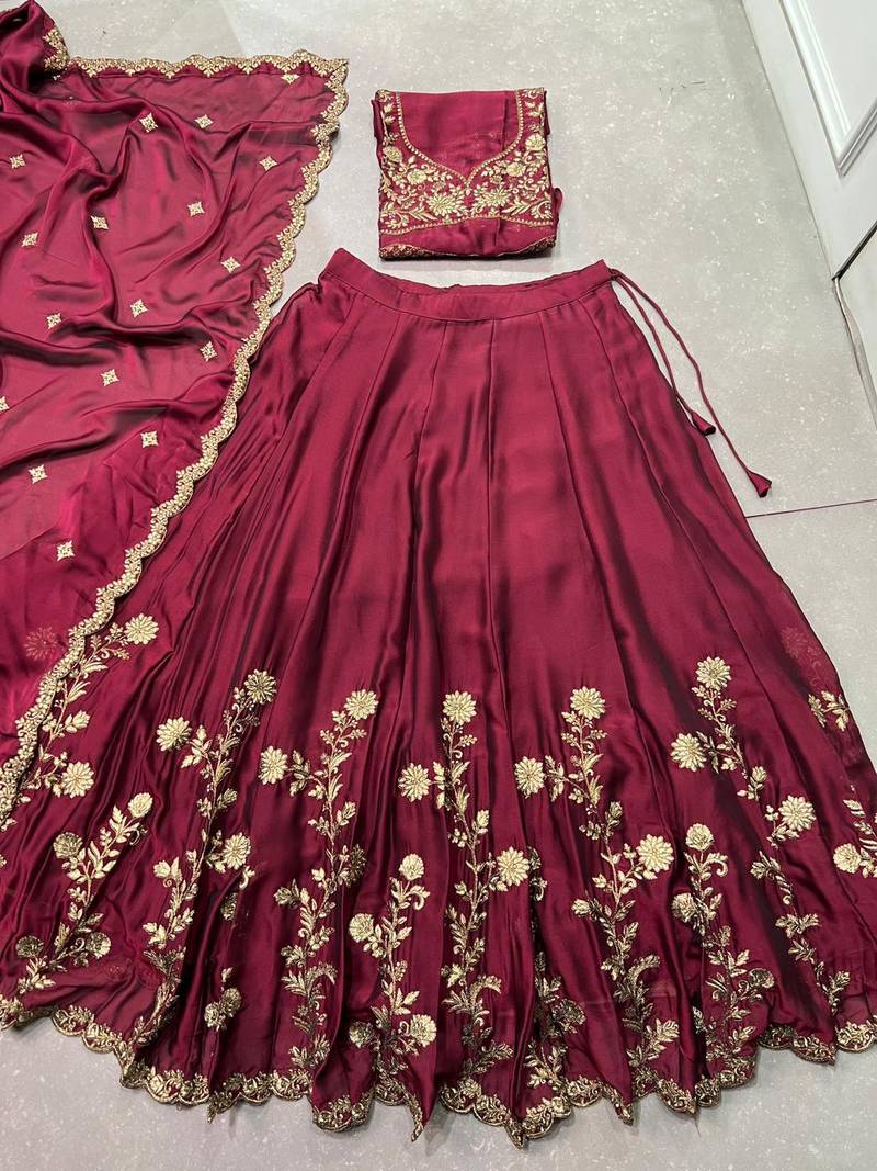 Designer Rangoli Silk Embroidery Work Chaniya Choli Set