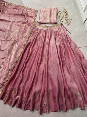  Ready Fendi Fabric Sequins Embroidered Lehenga Choli 6