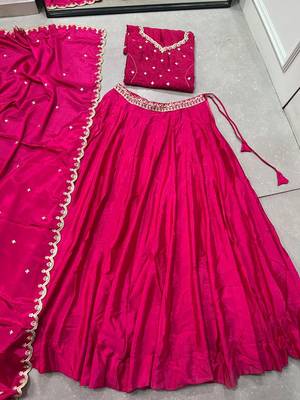 Royal Chinon Embroidered Lehenga with Sequins Detailing 5