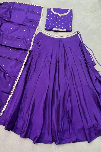 Royal Chinon Embroidered Lehenga with Sequins Detailing