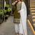 Olive Embroidery mirror And Sequance Work Silk Blend Salwar Suit