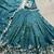 teal Gold Crush With Sequins and Thread Embroidery Lehenga Choli