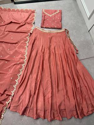 Royal Chinon Embroidered Lehenga with Sequins Detailing 5