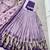 purple printed tussar  silk pleated lehenga choli