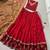 red vichitra silk blend sequins thread work embroidered lehenga choli