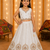 Off white embroidered girls lehenga choli set in fandy silk with khatli beads work for wedding