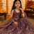 Kid's mauve embroidered barabari silk lehenga choli with bits work and tawil net dupatta for wedding
