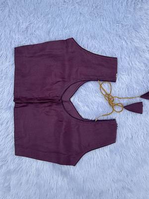 Kid's embroidered lehenga choli set in chocolate silk with beads work for wedding 5
