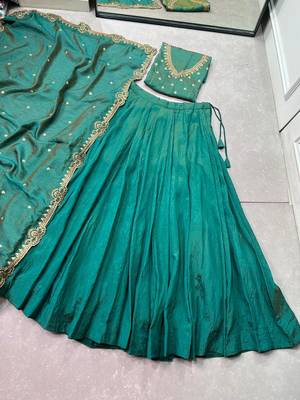 silk blend bridesmaids Lehenga Choli with Sequins & Zari Thread  5