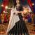 BLACK COLOR ROMAN SILK READYMADE NAVRATRI LEHENGA CHOLI L SIZE