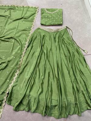 Royal Chinon Embroidered Lehenga with Sequins Detailing 5
