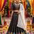 BLACK COLOR ROMAN SILK READYMADE NAVRATRI LEHENGA CHOLI L SIZE