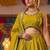 LEMON ROMAN silk blend READYMADE NAVRATRI LEHENGA CHOLI