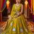 LEMON ROMAN silk blend READYMADE NAVRATRI LEHENGA CHOLI