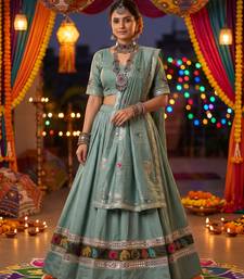 SKY ROMAN silk blend READYMADE NAVRATRI LEHENGA CHOLI