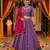PURPLE ROMAN silk blend READYMADE NAVRATRI LEHENGA CHOLI