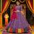 PURPLE ROMAN silk blend READYMADE NAVRATRI LEHENGA CHOLI