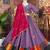PURPLE ROMAN silk blend READYMADE NAVRATRI LEHENGA CHOLI