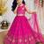 Kids pink color lehenga choli with Dupatta embroidery work