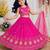 Kids pink color lehenga choli with Dupatta embroidery work