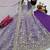 Lavender fendy silk embroidered stitched kurta set