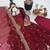 Maroon fendy silk embroidered stitched kurta set