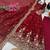 Maroon fendy silk embroidered stitched kurta set