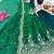 Green fendy silk embroidered stitched kurta set