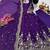 Purple fendy silk embroidered stitched kurta set