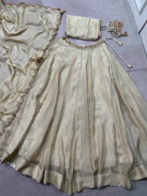  Ready Fendi Fabric Sequins Embroidered Lehenga Choli 6