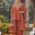 women's vichita silk embroidered anarkali kurta with palazzo and dupatta set