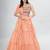 Peach lehenga with sphagetti blouse
